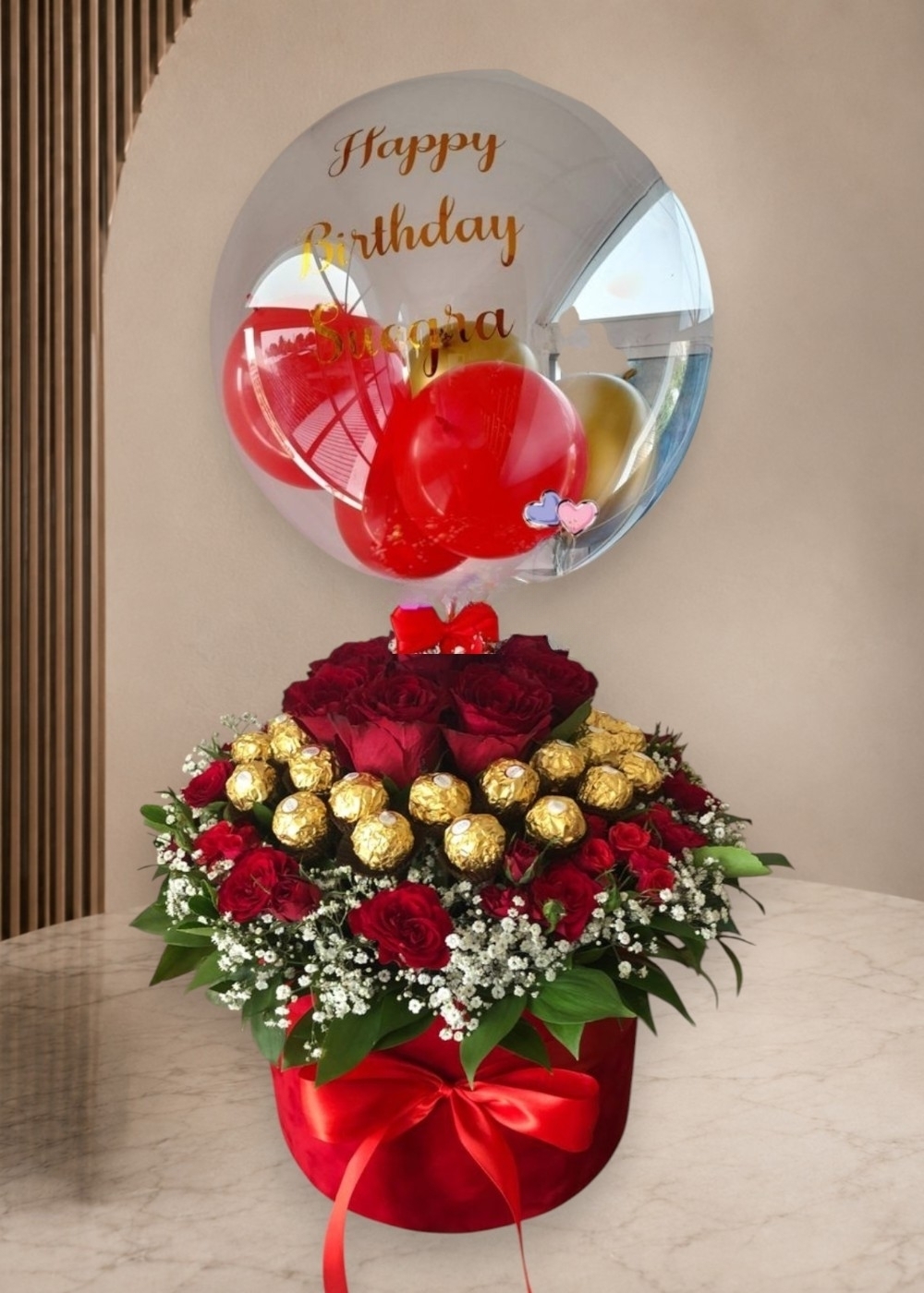 Premium Ferrero Rocher Chocolate Rose Hamper