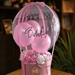 Premium Pink & White Rose Box Hamper