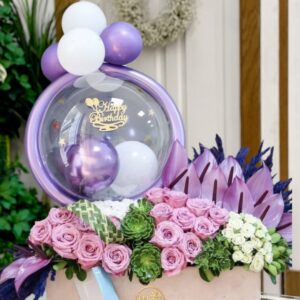 Elegant Balloon Flower Box