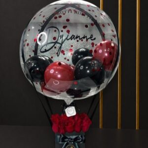 Luxury Red Roses & Balloon Hamper