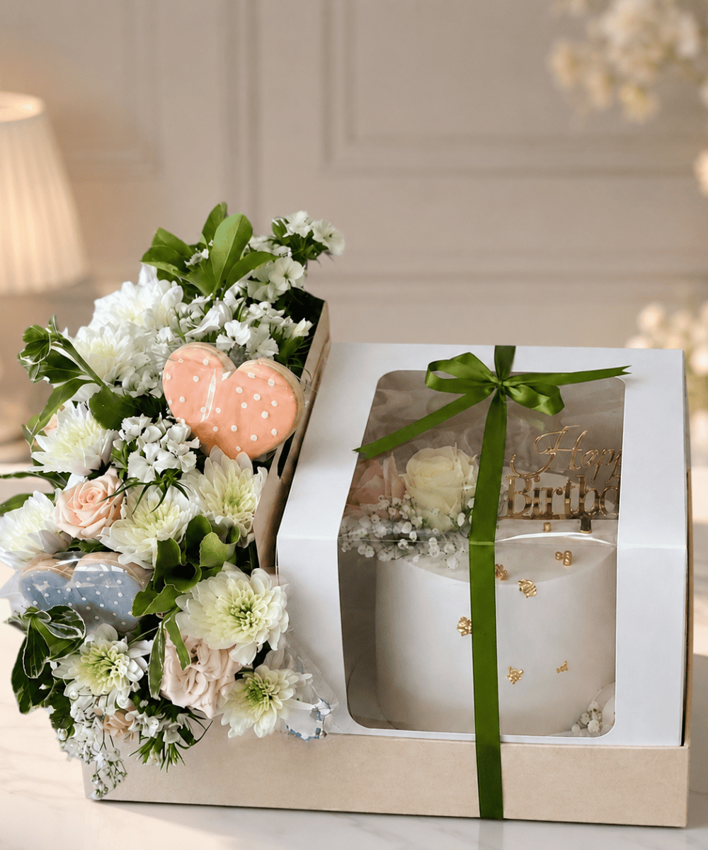 Premium Mini Floral Cake Hamper