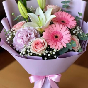 Luxury Mixed Flower Bouquet with Korean Wrapping