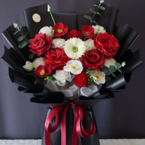 Premium Red Rose & Seasonal Flower Bouquet