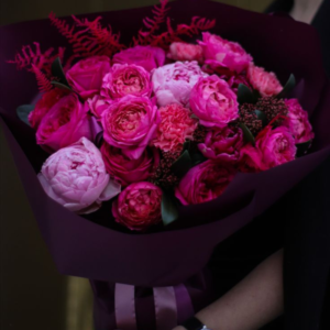 Luxury Pink Roses & Peonies Bouquet