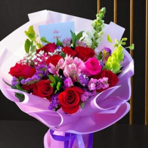 Premium Mixed Flowers & Rose Bouquet