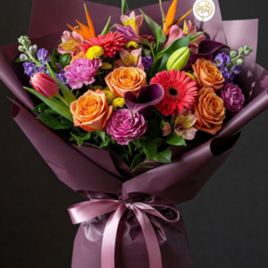 Luxury Exotic Mixed Flower Bouquet with Korean Wrapping