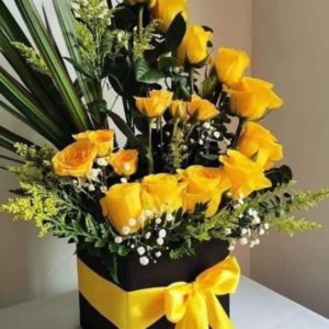 Premium Golden Radiance Boxed Arrangement