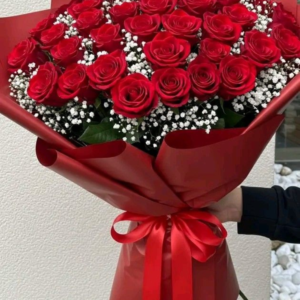 Premium 50 Red Roses Luxury Bouquet
