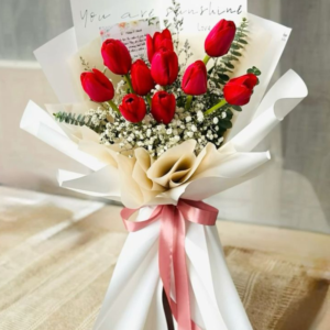 Premium Red Tulips Bouquet