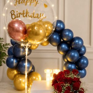 Luxury Birthday Surprise Gift Hamper with Balloon Arch Decor