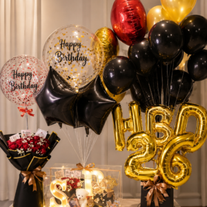 Luxury Birthday Surprise Gift Hamper with Balloons