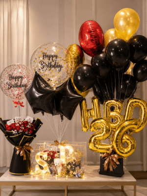 Luxury Birthday Surprise Gift Hamper with Balloons