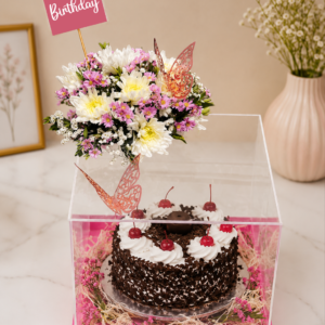 Premium Flower & Cake Birthday Gift Set