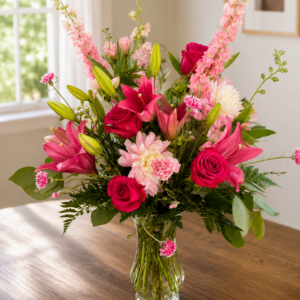 Premium Fresh Flowers Vase Arramgement