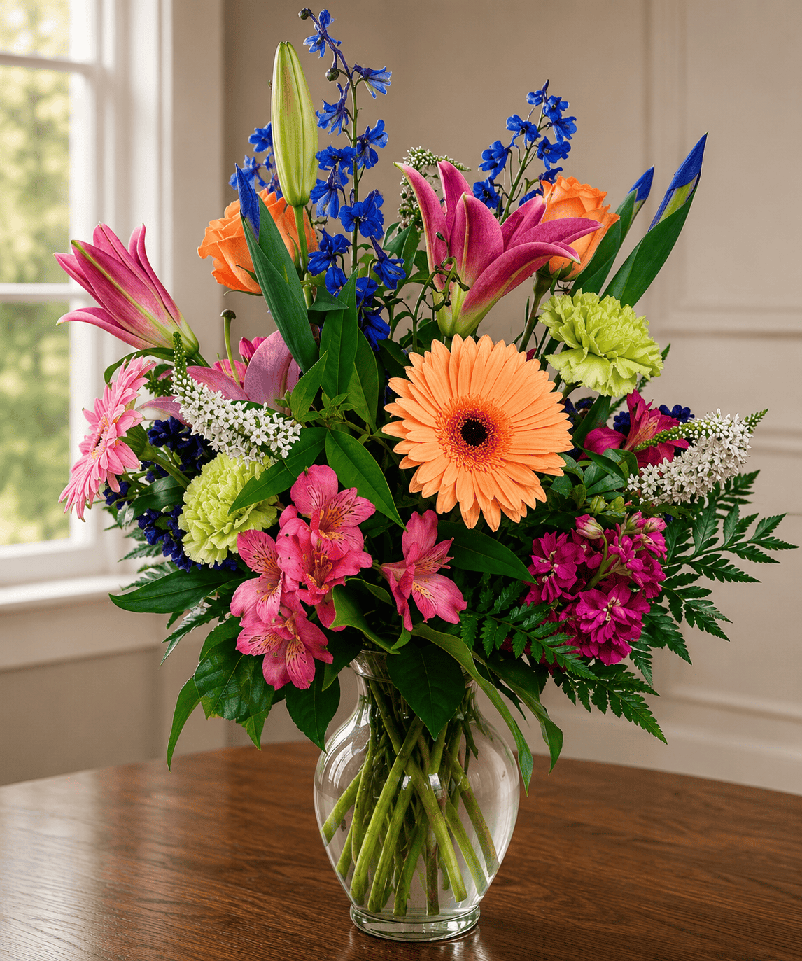 Elegant Mixed Flower Vase Bouquet