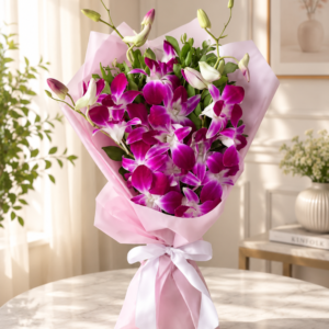 Elegant Purple Orchid Bouquet