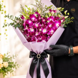Premium Purple Orchid Bouquet