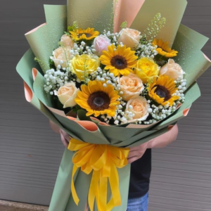 Luxury Fresh Sunflower Bouquet – Handcrafted with Love