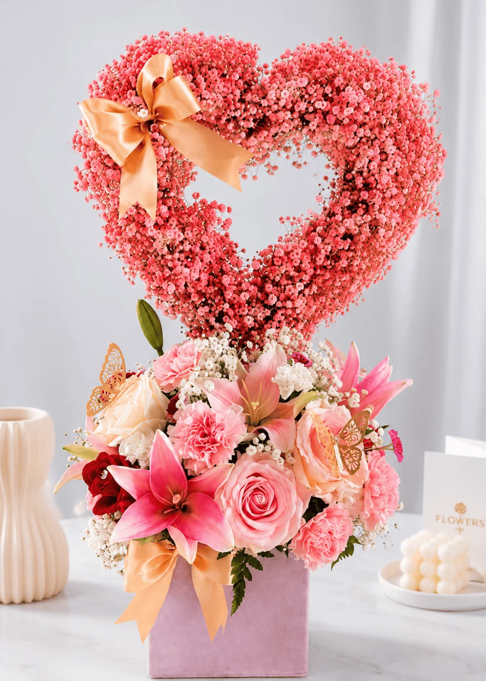 Enchanted Heart Floral Sculpture