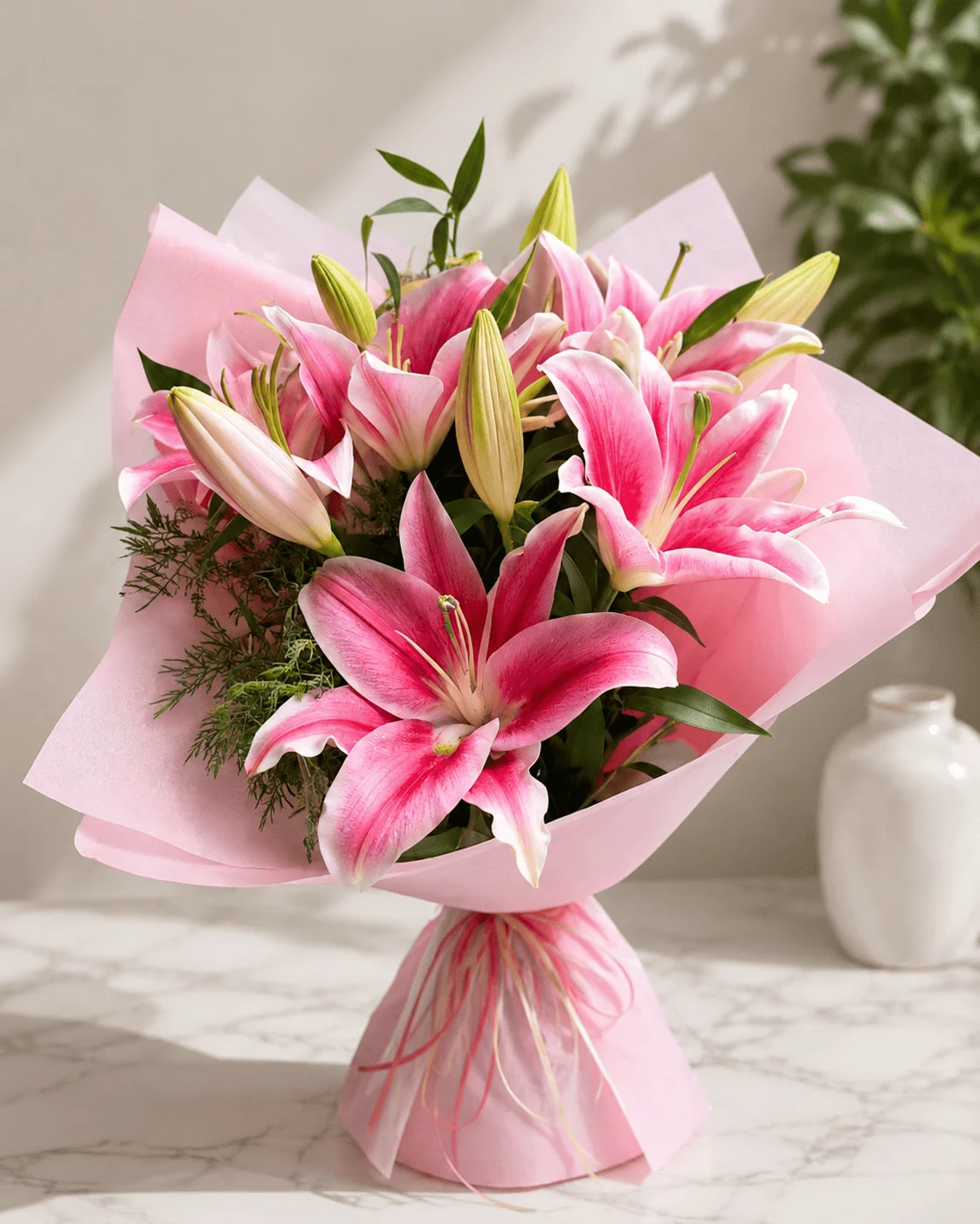 Luxury Oriental Pink Lily Bouquet